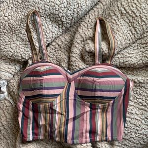 Striped Corset Top NWT
